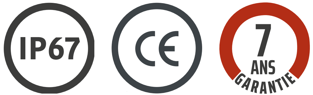 garantie 7 ans, Conformité CE, étanchéité